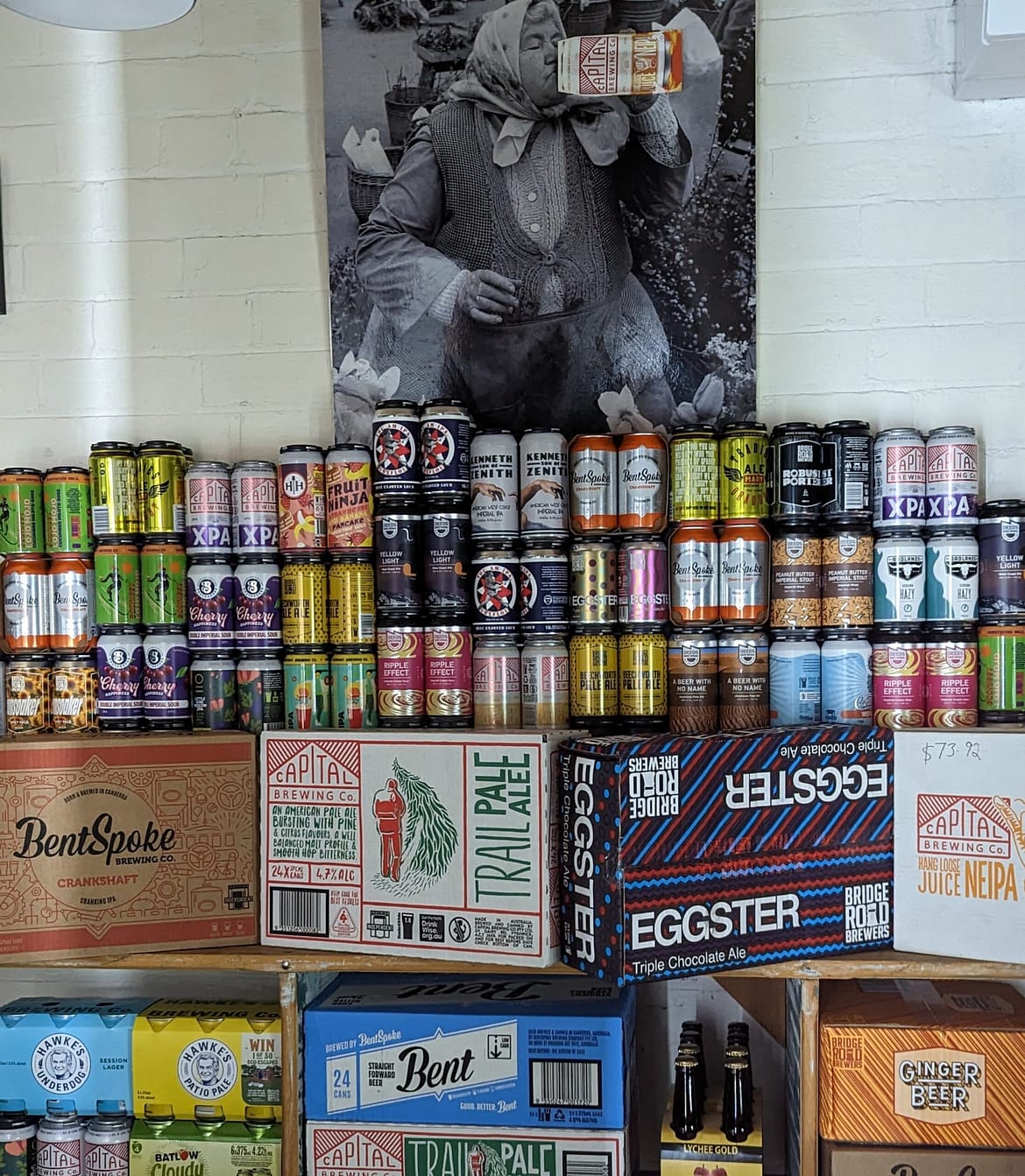 Wall of beer Thyme to Taste Emporium Yass
